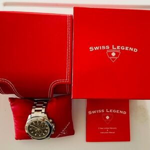 Swiss Legend Luxury Watch Storage Box in Vibrant Red